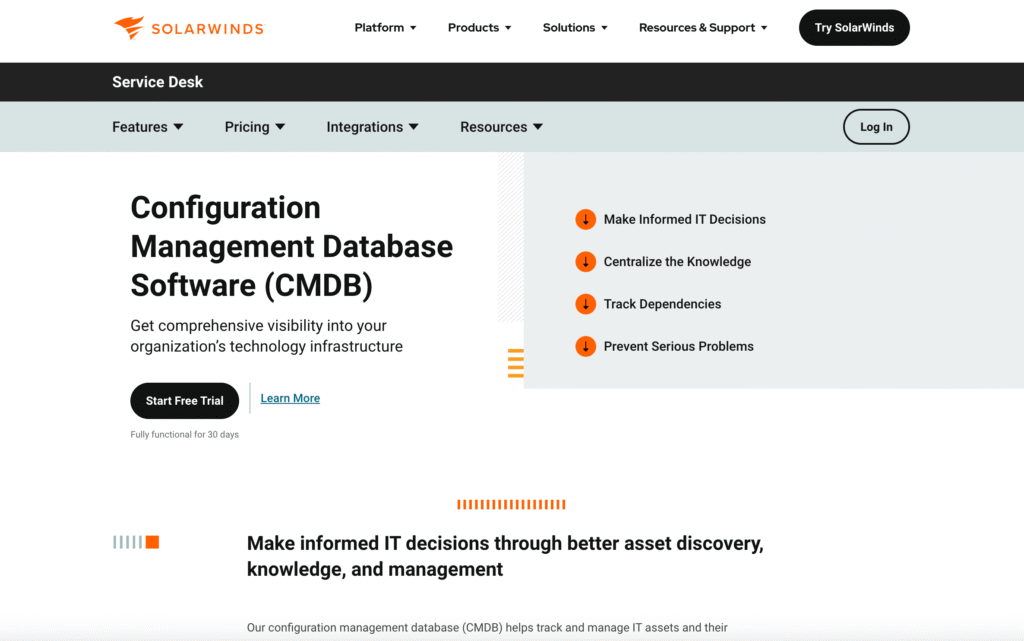 SolarWinds Service Desk